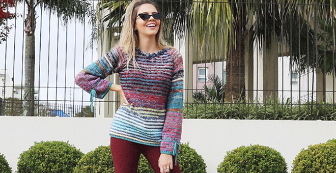 Aposte nos tricot com mix de texturas.