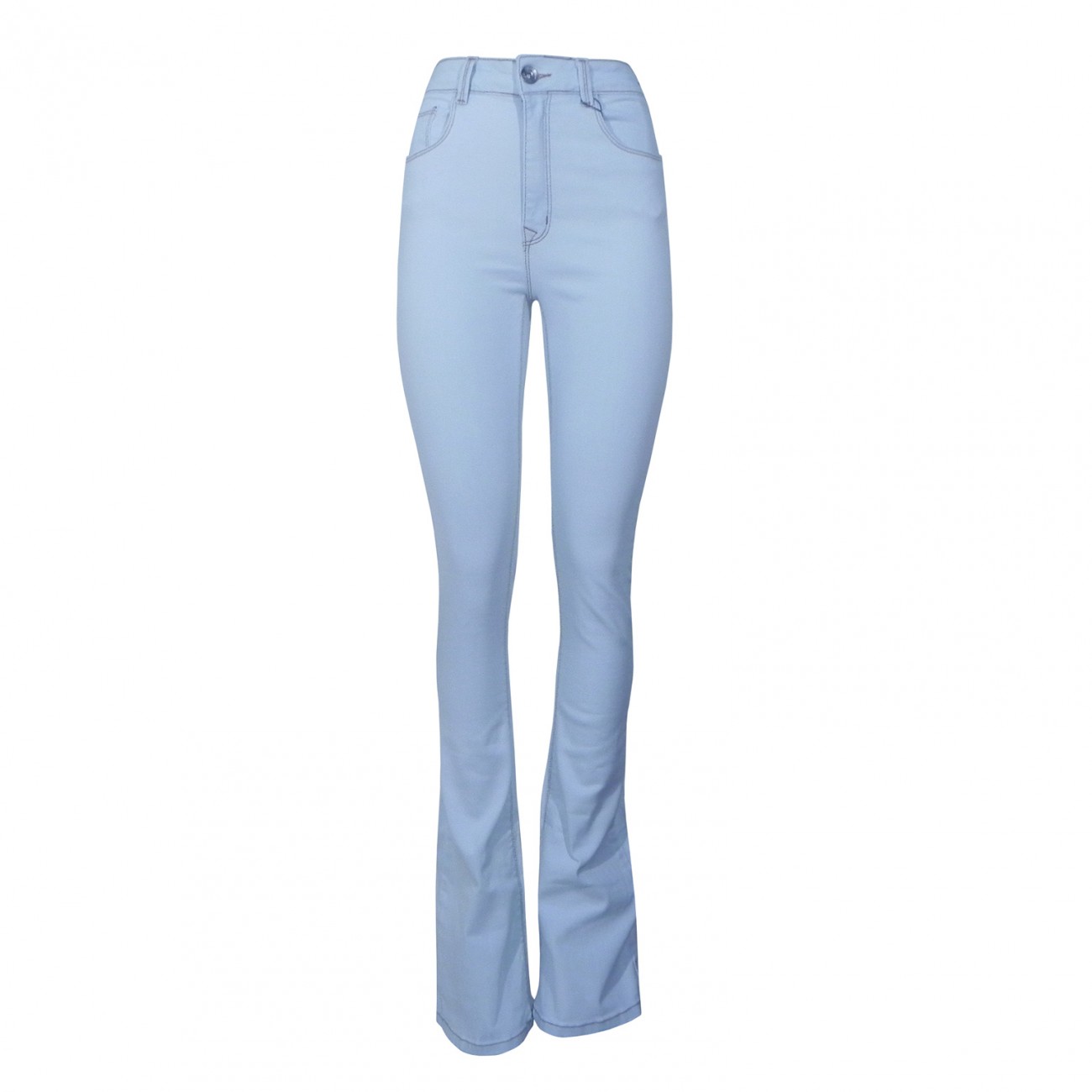 calça jeans clara feminina flare