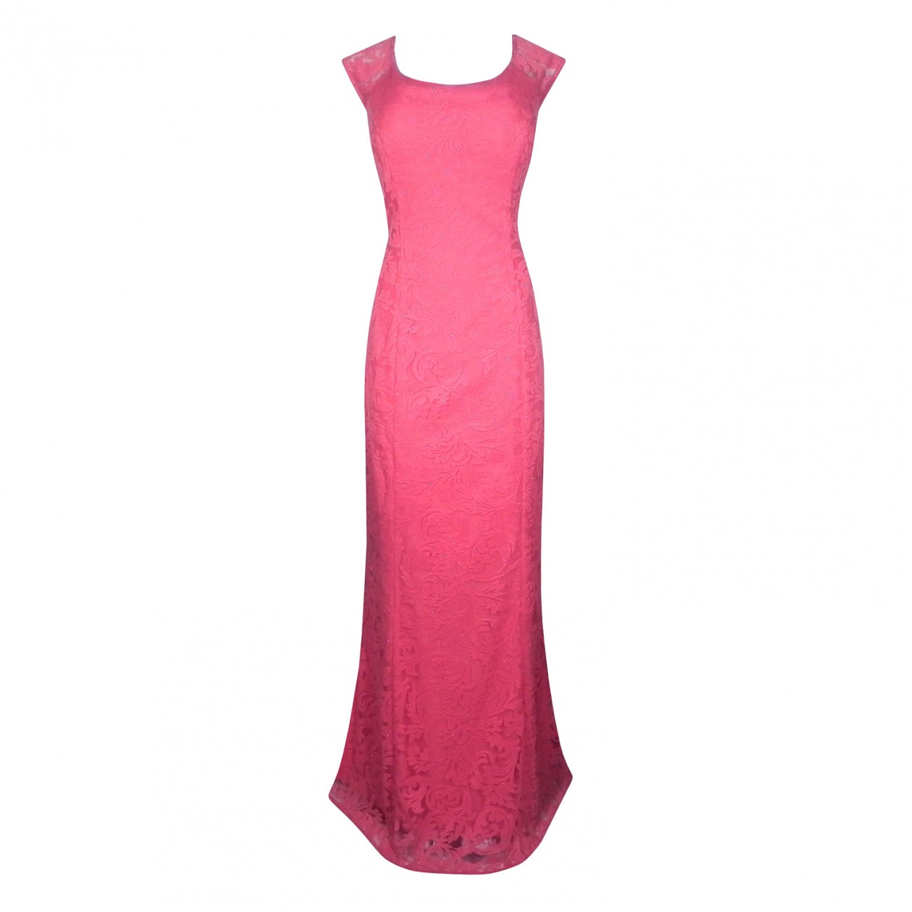 vestido decote canoa longo