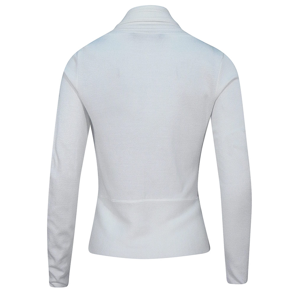 Cardigan em Malha Com Gola Canelada Degli Uffizzi Off White