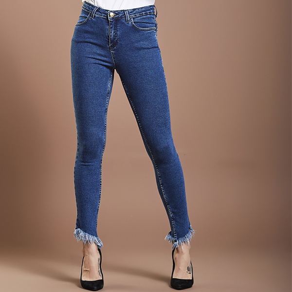 desfiar barra calça jeans