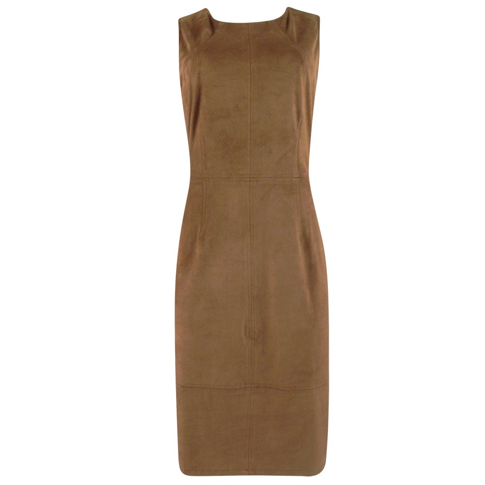 vestido longo suede