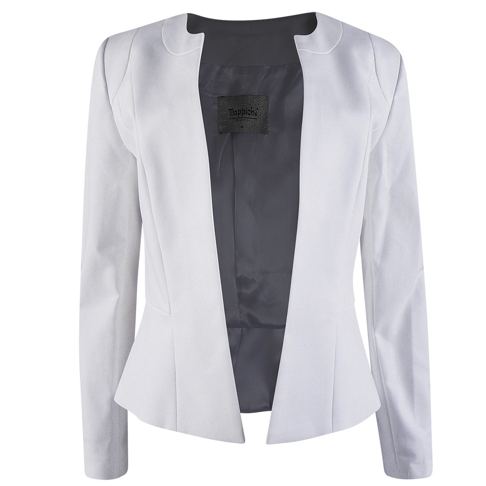 Blazer Peplum em Sarja Trappiche Cor Off White