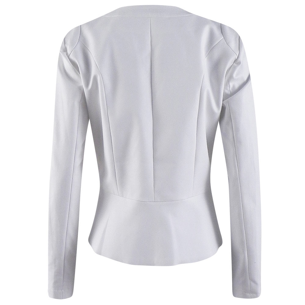 Blazer Peplum em Sarja Trappiche Cor Off White