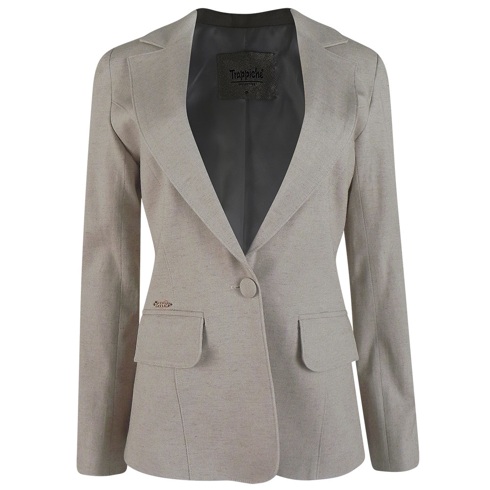 Blazer em Linho Trappiche Cor Palha