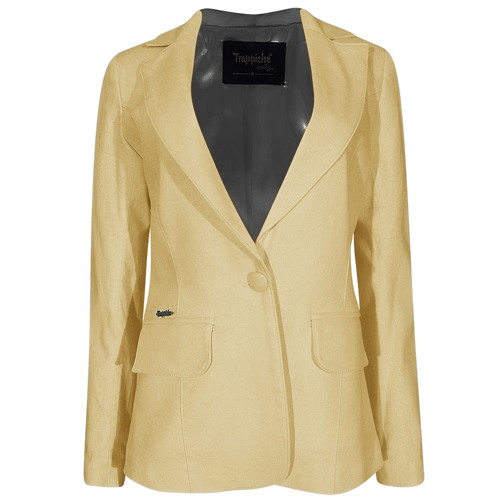 Blazer em Linho Trappiche Cor Amarelo