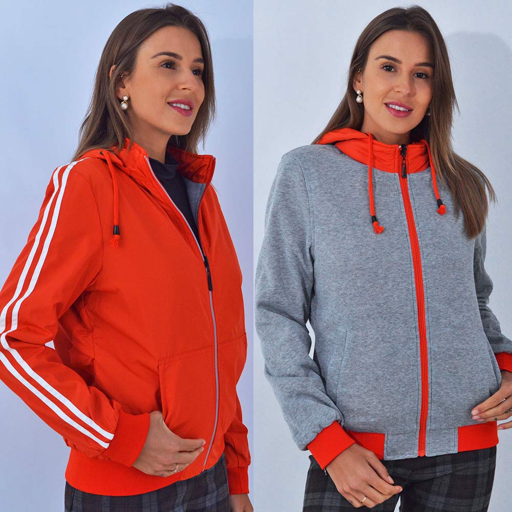 Jaqueta bomber sales reversível
