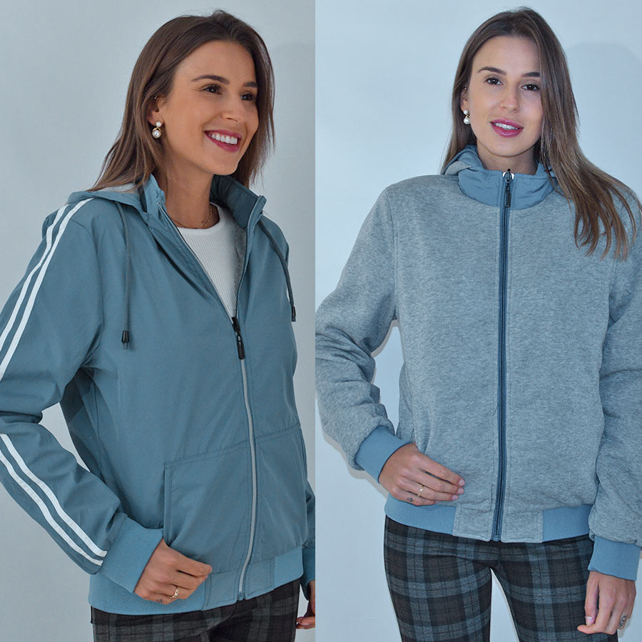 Jaqueta bomber sales reversível