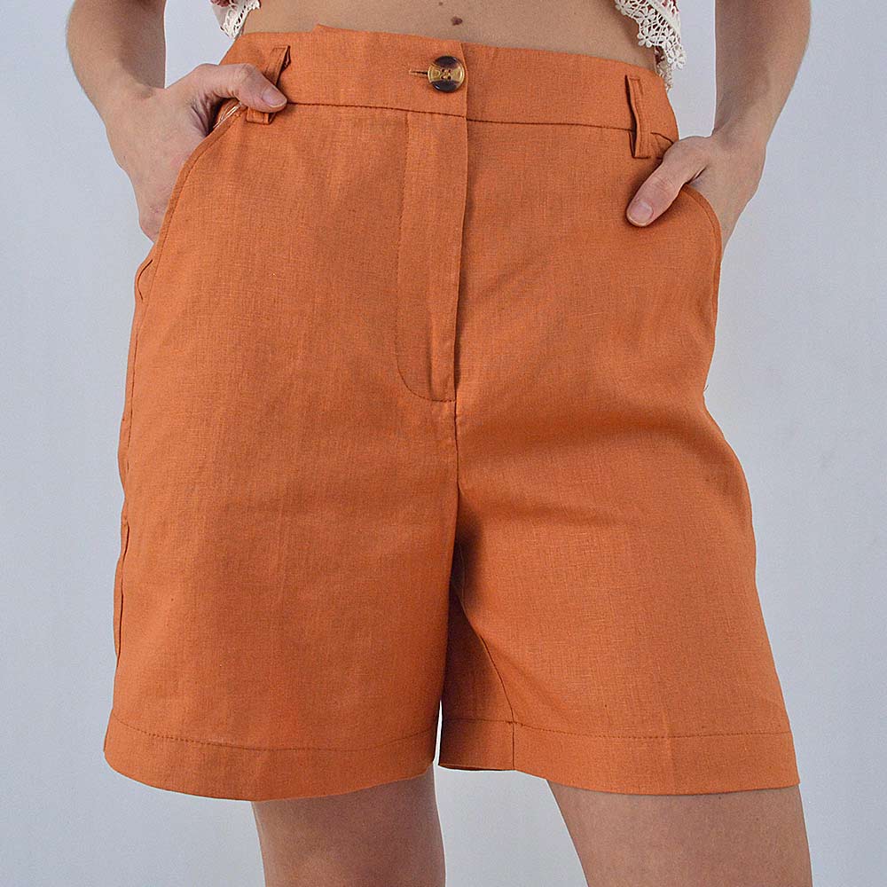 Shorts Alfaiataria Linho Tribeca Pole Modas