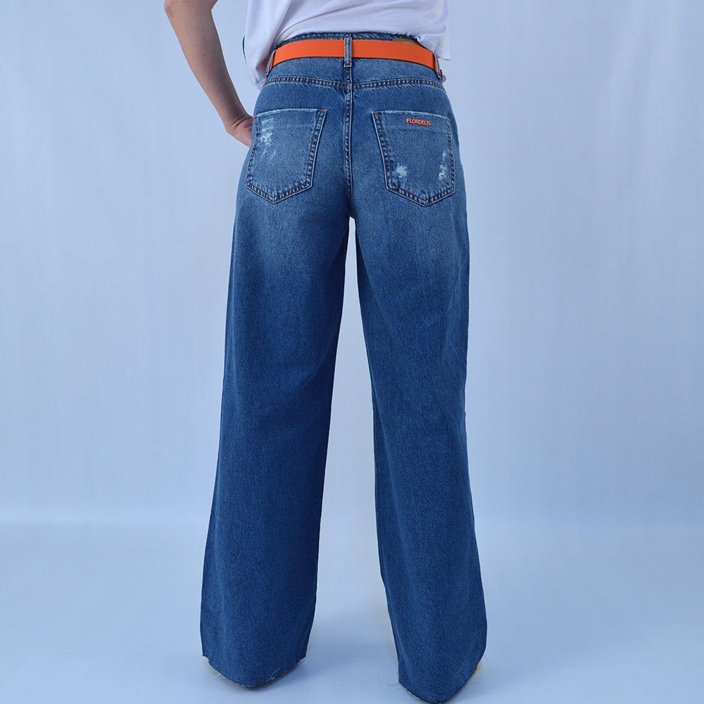 Cala Jeans Pantalona com Cinto Flor de lis  - Foto 2