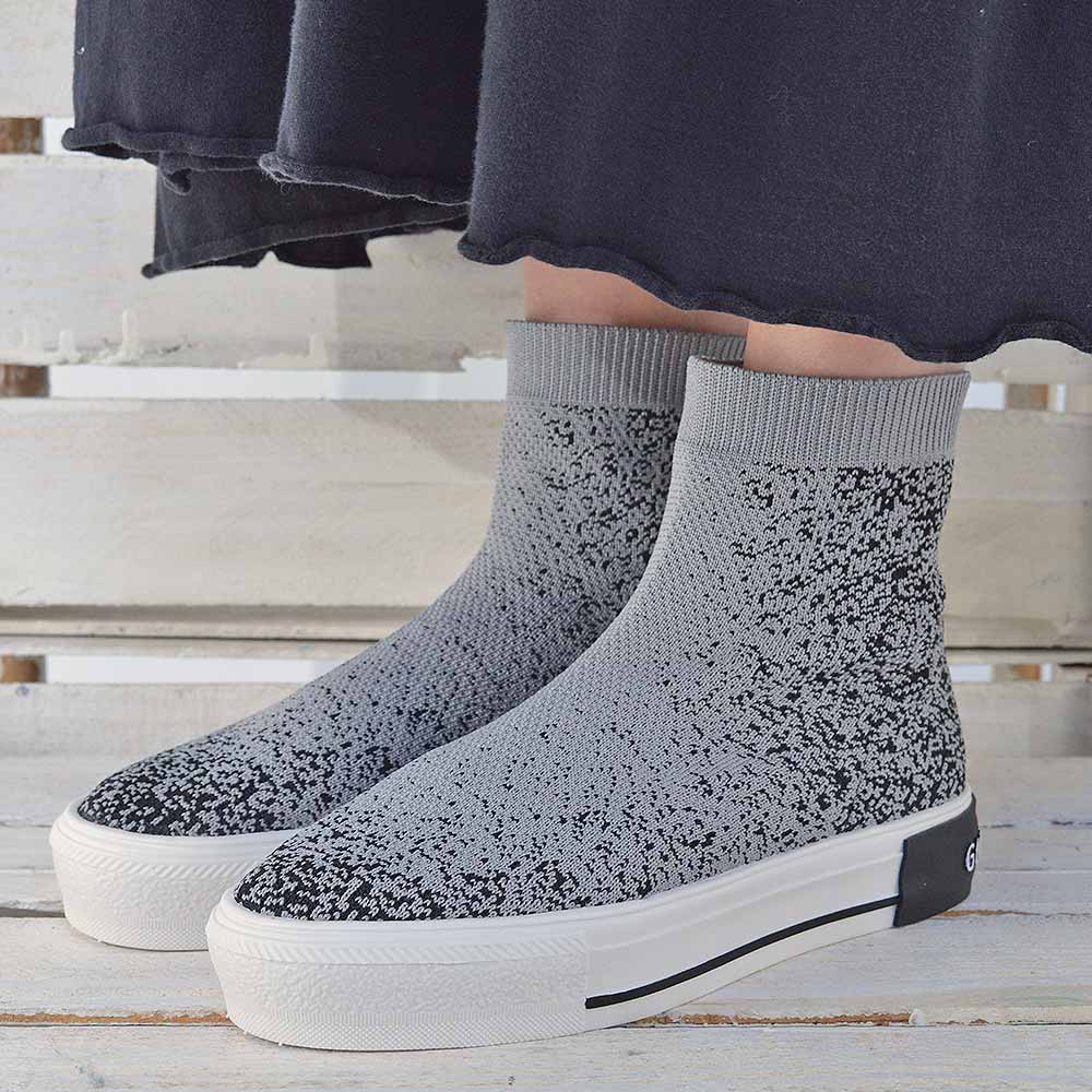 Bota Knit Slip On Giulia Domna - Pole Modas