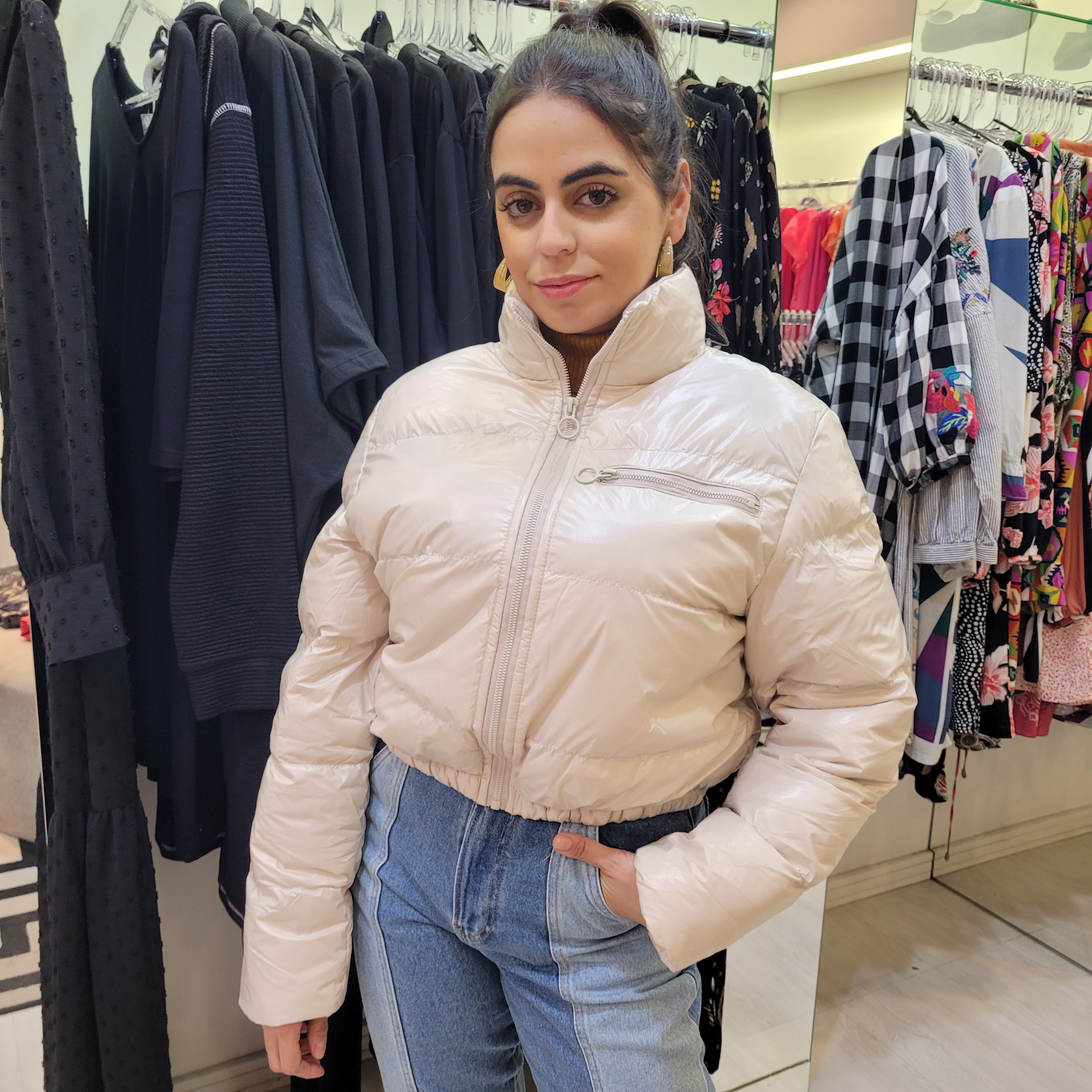 Jaqueta Puffer Safira Fashion Prola - Foto 3