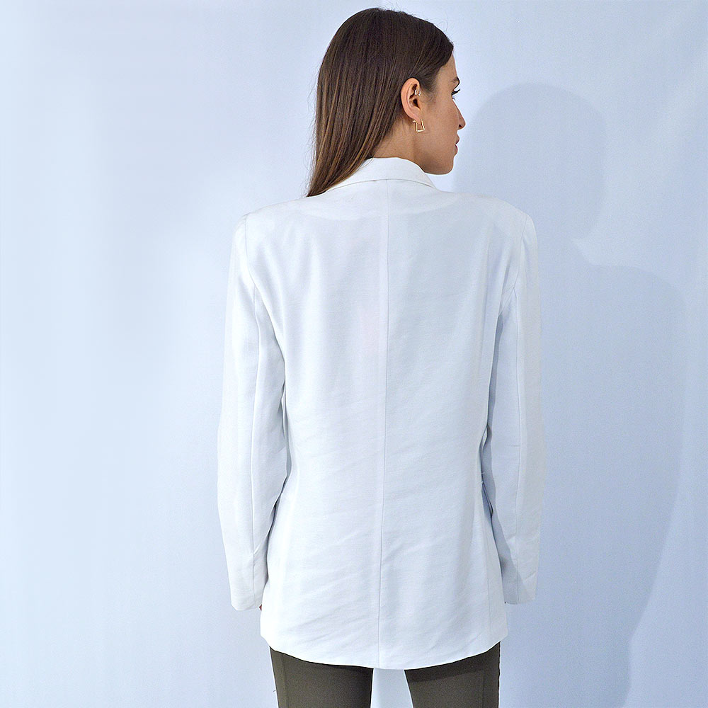 Blazer Off white em Twill Lapela Donna Ritz - Foto 2