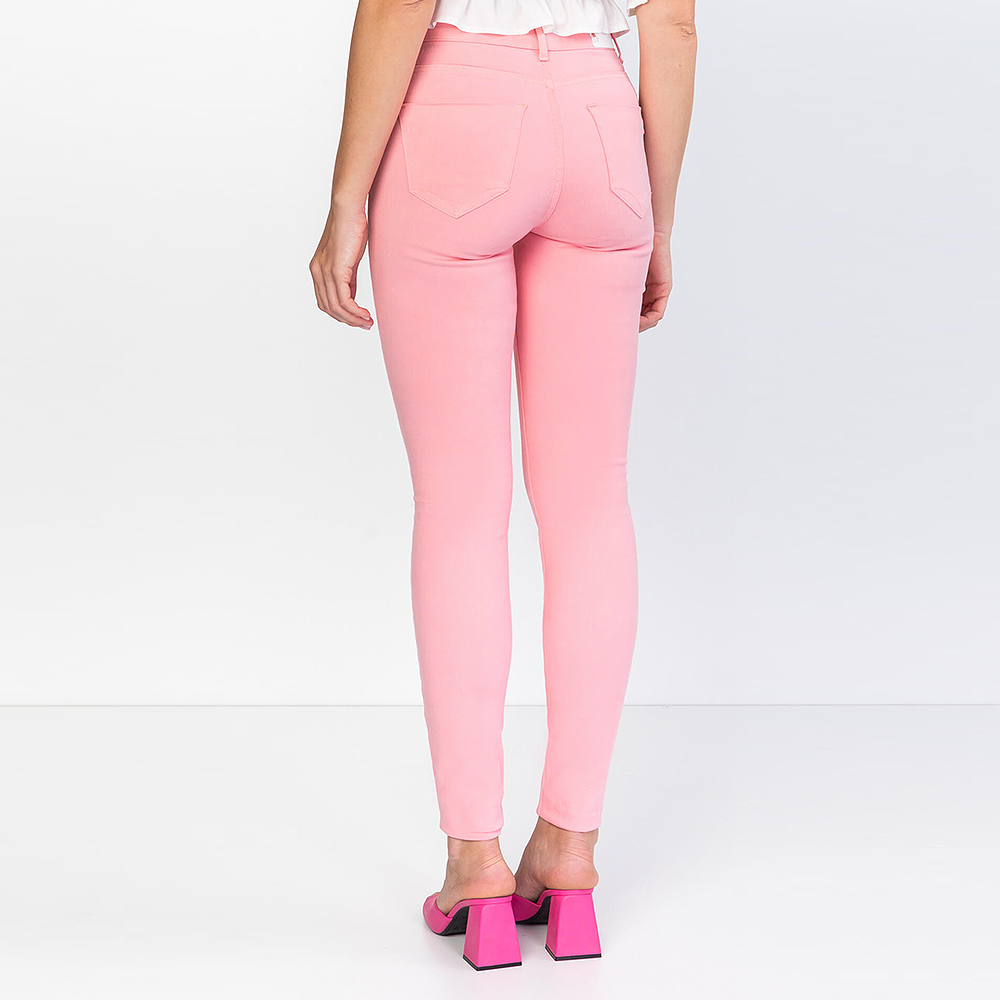 Calça Jeans Esmeralda Skinny Flor de Lis Rosa Chá - Pole Modas