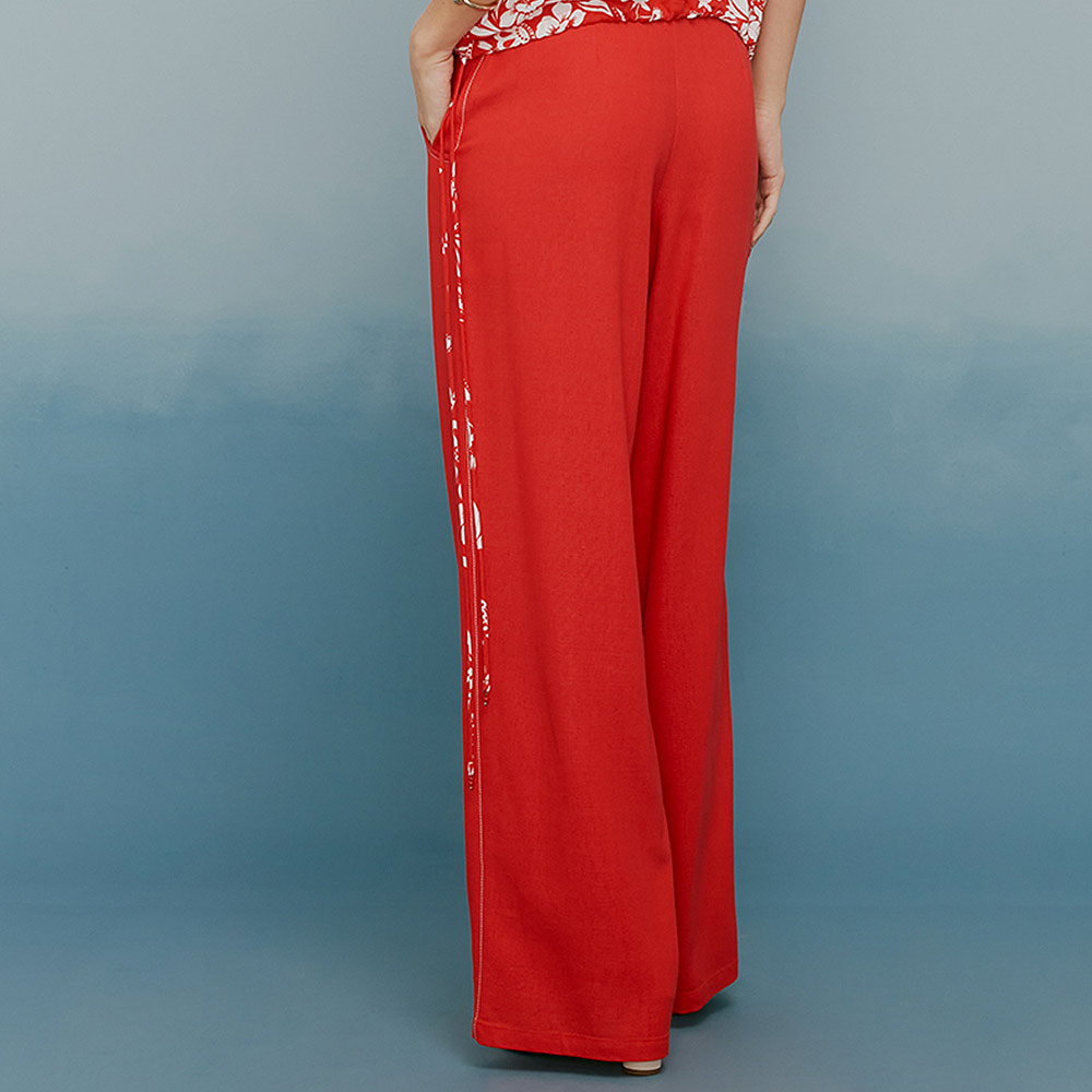 Cala Linho Pantalona Vermelha Lucidez - Foto 3