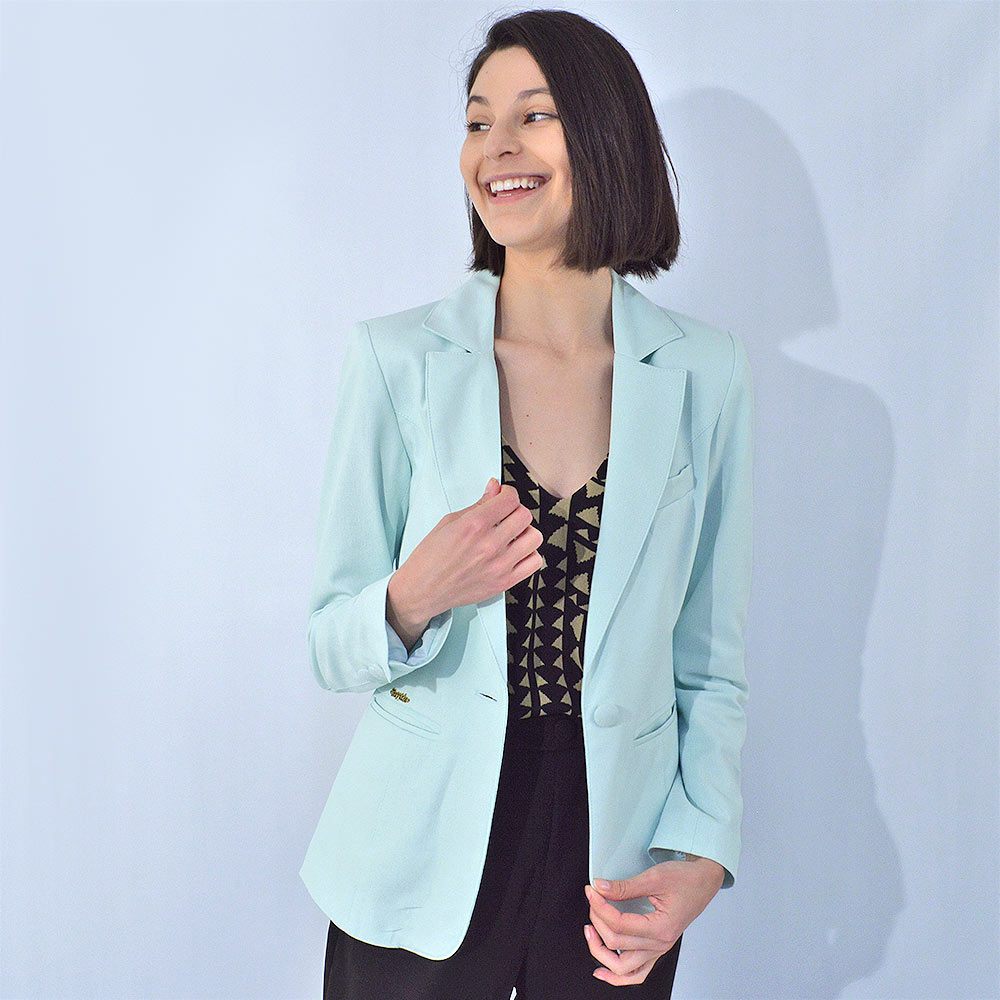 Blazer em Linho Trappiche Cor Menta - Foto 3