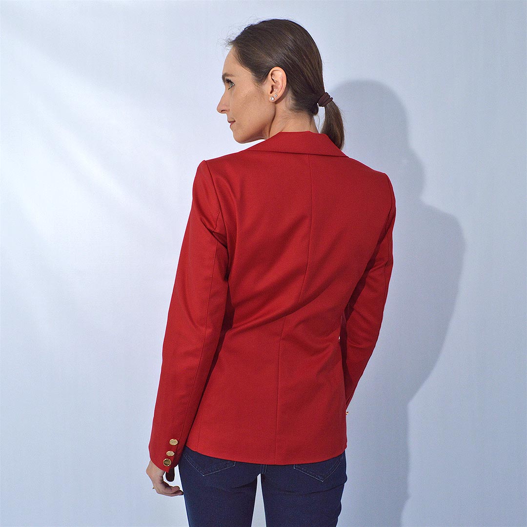 Blazer Alfaiataria Sarja Trappiche Cor Vermelho - Foto 3
