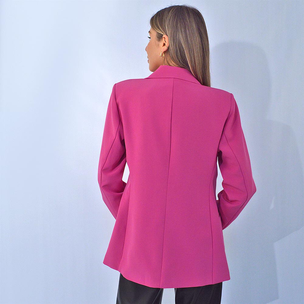 Blazer Alfaiataria Alongado Aramodu Cor Pink - Foto 2