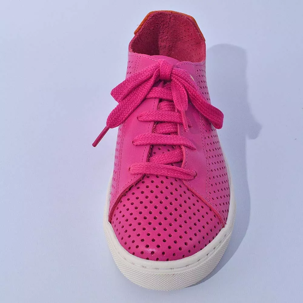 Tênis Couro Vazado Giulia Domna Pink - Foto 2