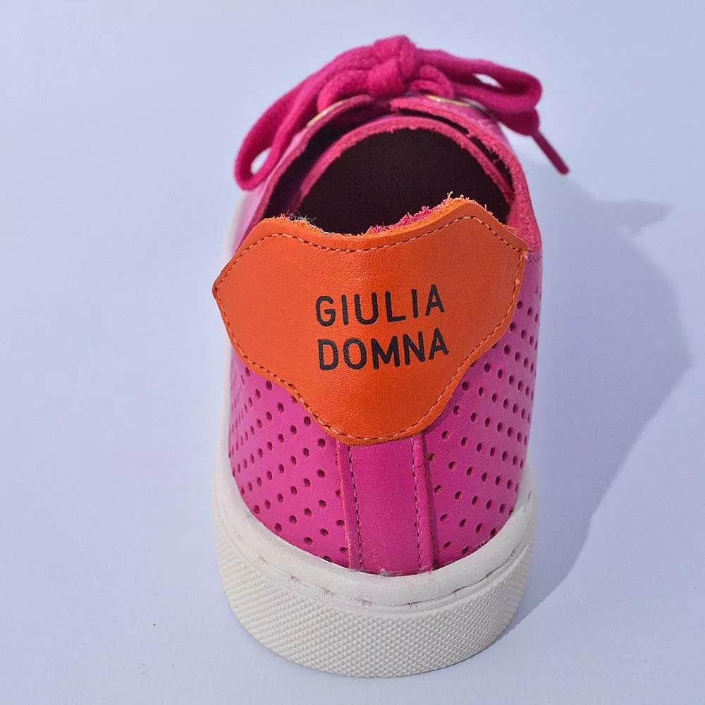 Tênis Couro Vazado Giulia Domna Pink - Foto 4