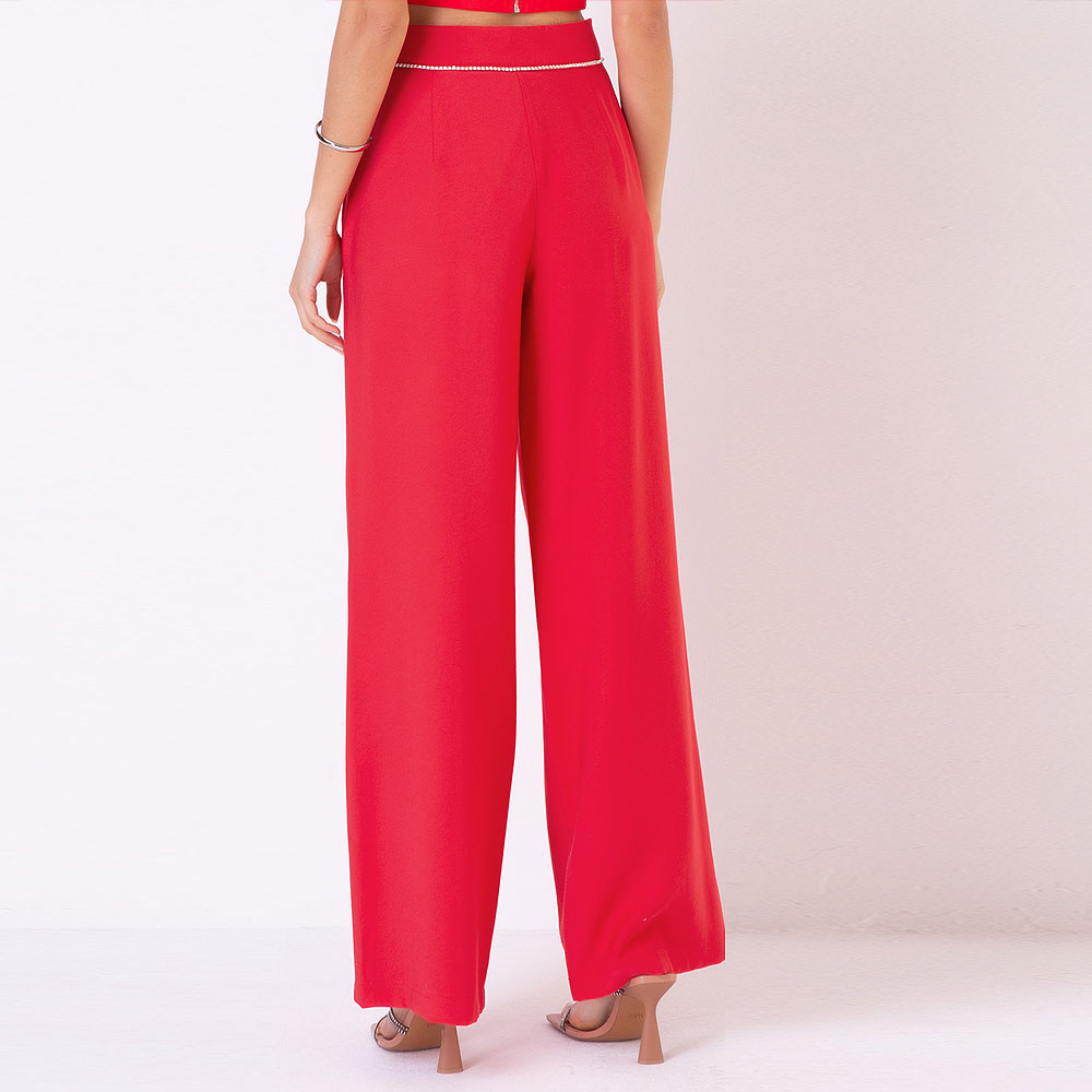 Cala Pantalona com Strass Vermelha Seiki - Foto 2