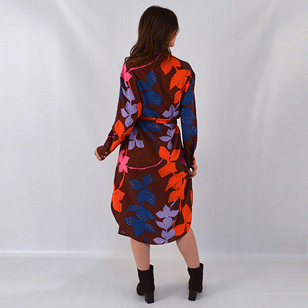 Vestido Chemise Midi Estampado Canto - Foto 3