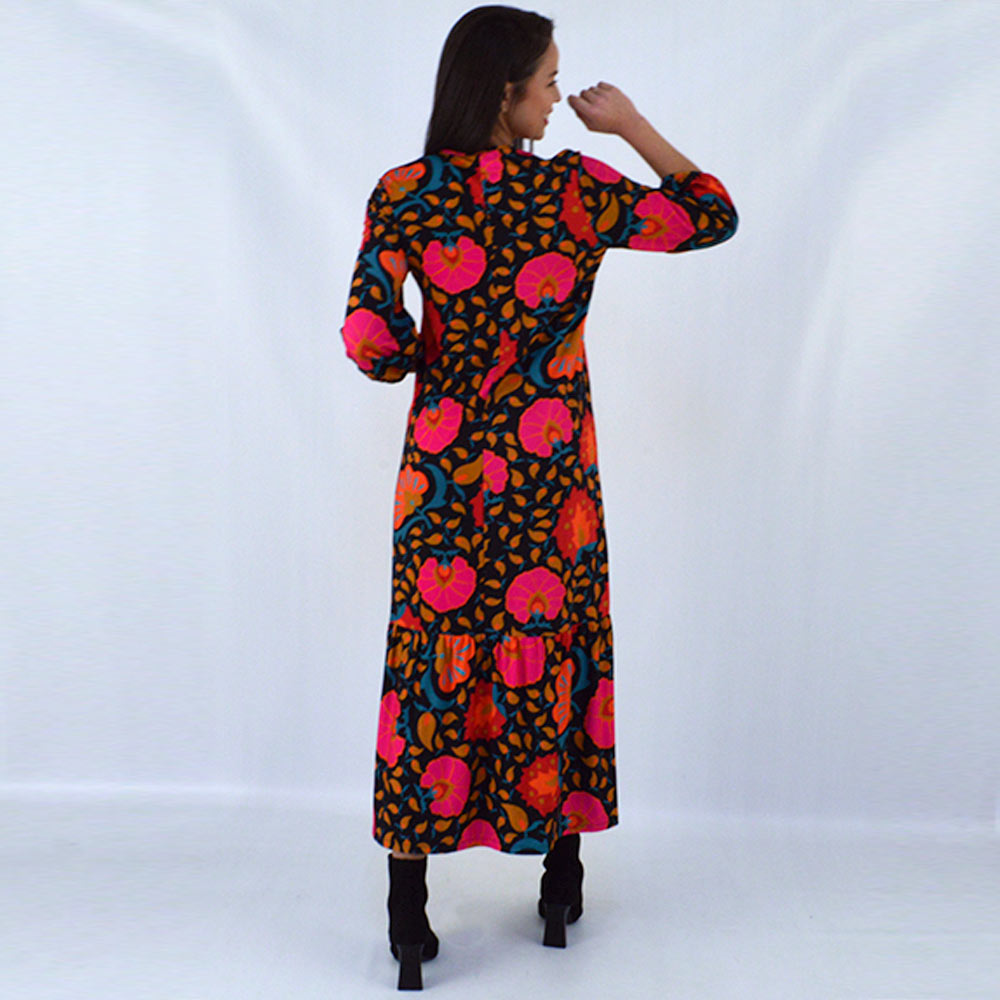Vestido Longo Moletinho Estampado  Canto - Foto 2