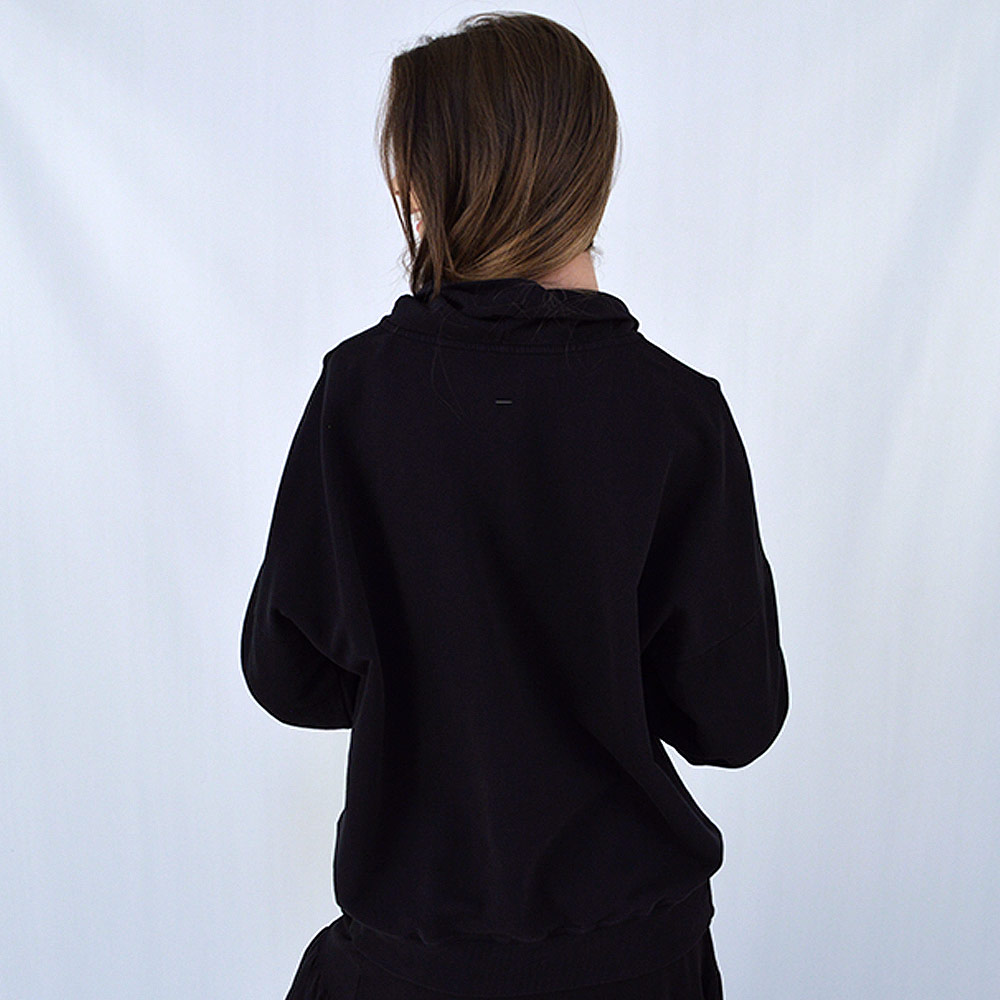 Blusa Moletom Ampla Cor Preta Canto - Foto 2