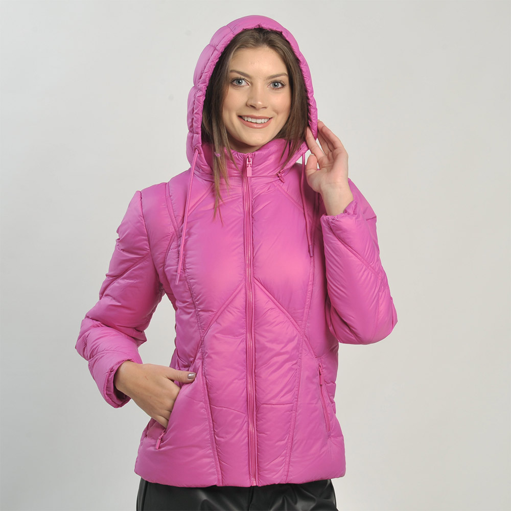 Jaqueta de Pluma Sinttica com Pesponto Duplo Alpelo Cor Mulberry Plus Size - Foto 3