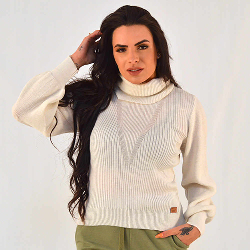 Blusa Tric Off White Nacional Promo - Foto 2