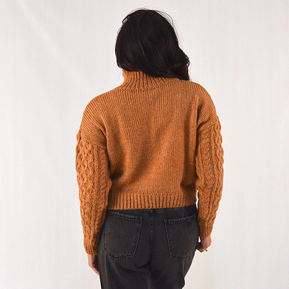 Blusa Cropped Tric Caramelo Tricot Nacional Promo - Foto 2