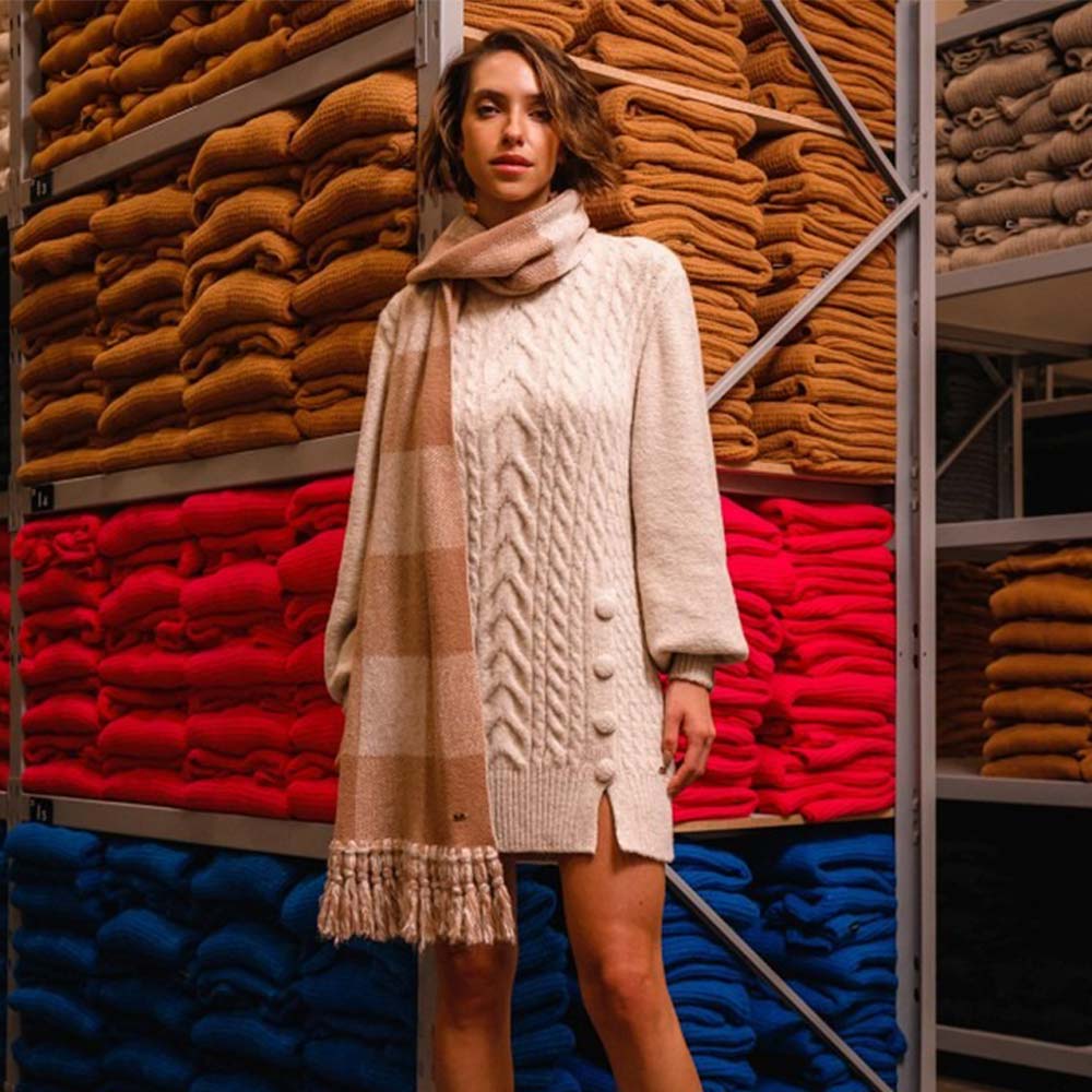 Vestido Biamar Curto Cor Bege - Foto 1