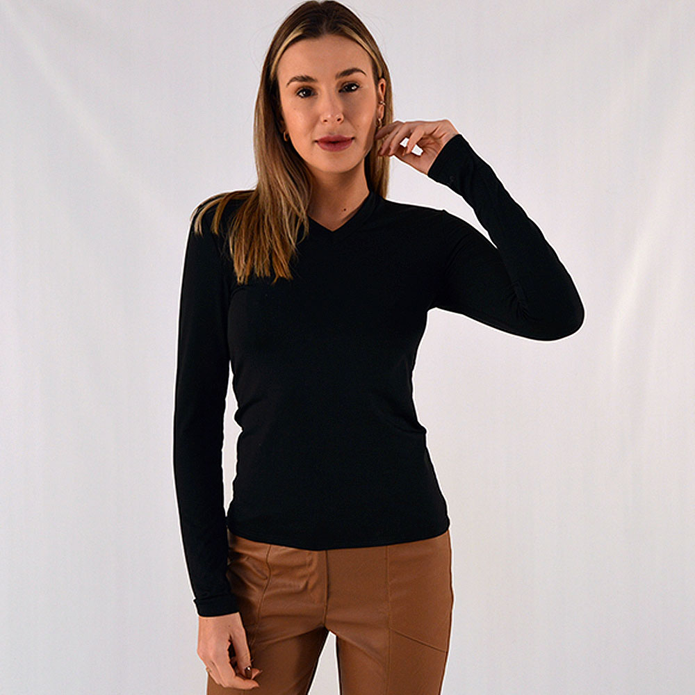 Blusa Trmica Fine UpMan Cor Preta - Foto 1