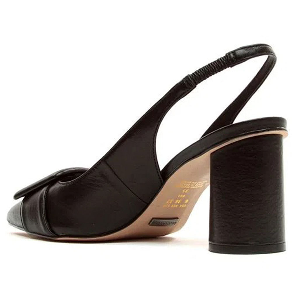 Slingback Couro Preto Cecconello - Foto 2
