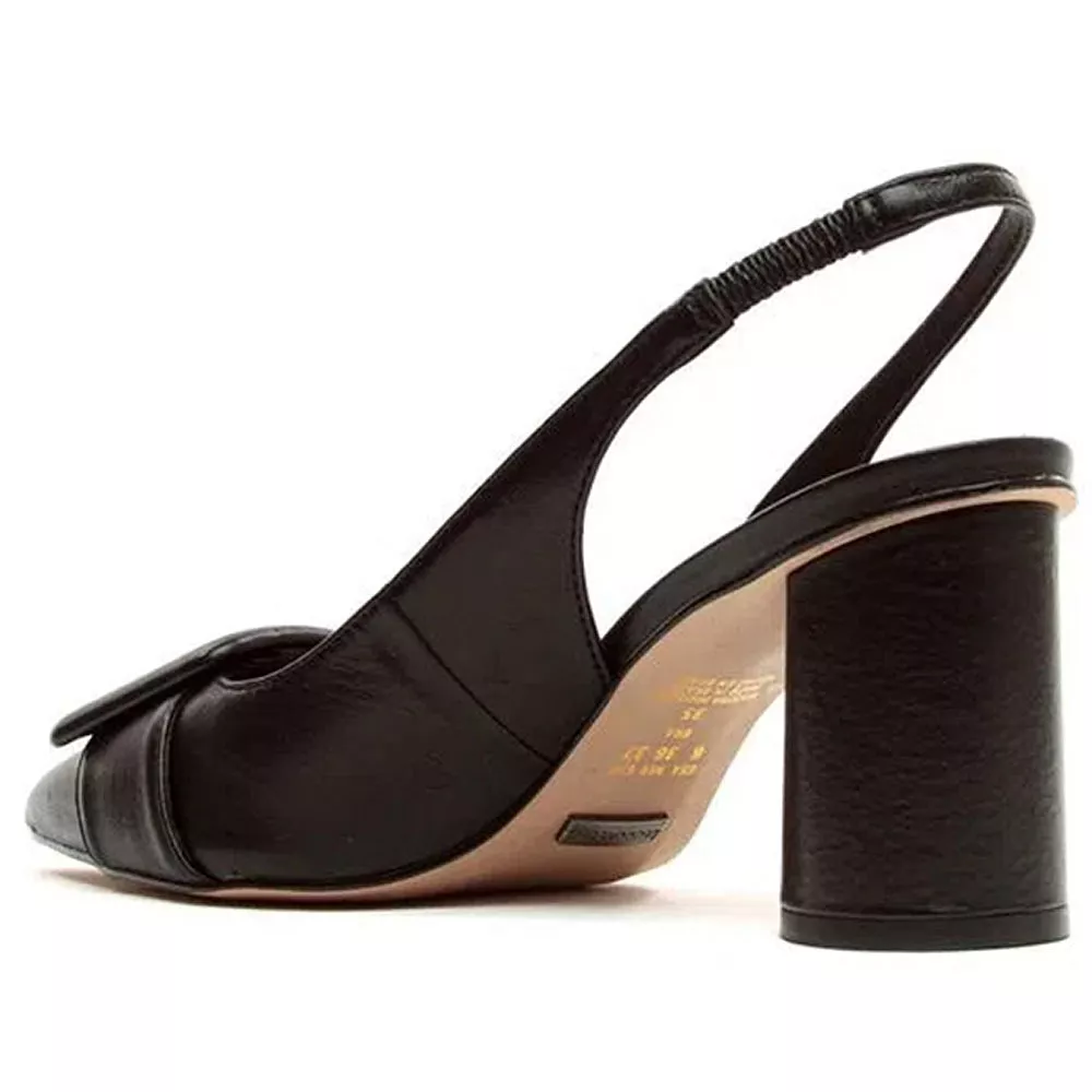 Slingback Couro Preto Cecconello - Foto 2