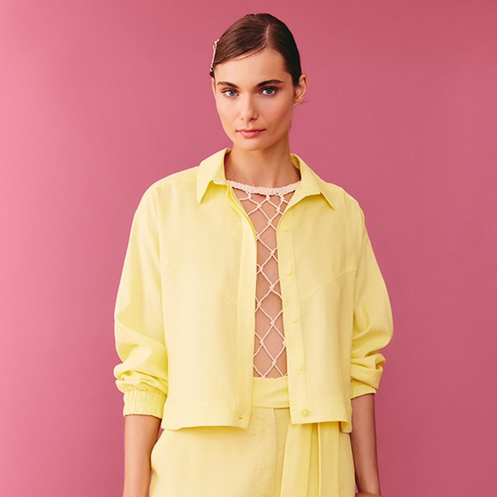 Camisa Cambraia Amarelo Lucidez - Foto 1