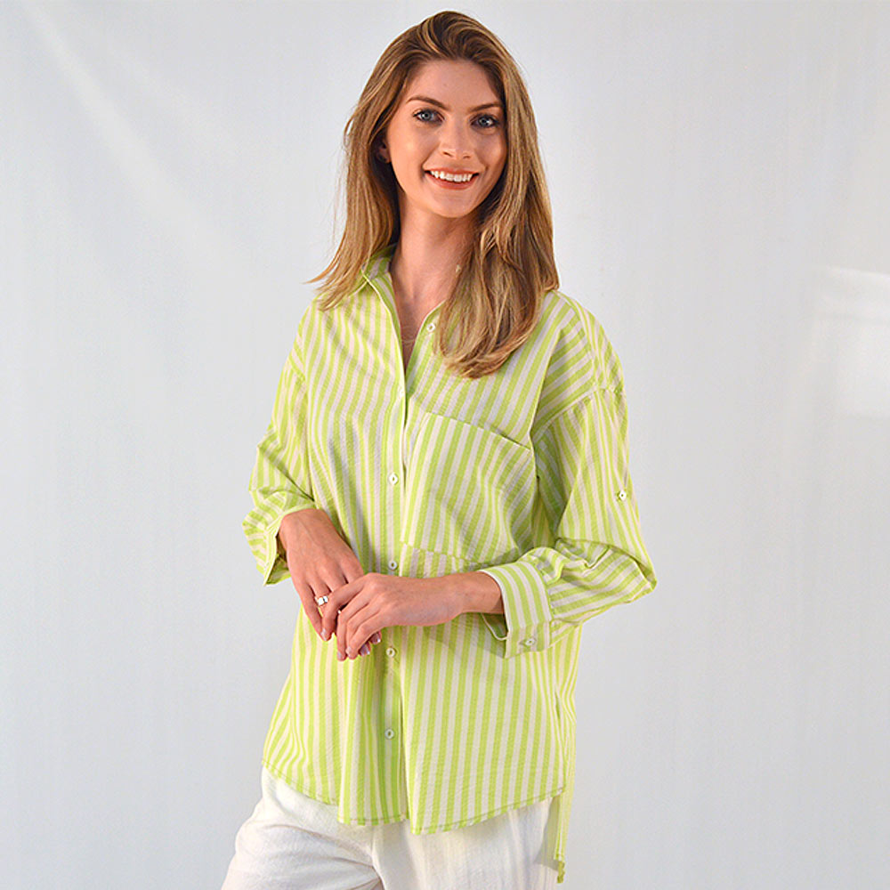 Camisa De Algodo Verde Lima Citt - Foto 1