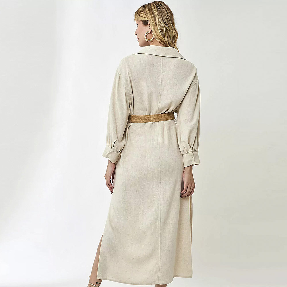 Chemise Viscolinho Cor Cru Anah  - Foto 3