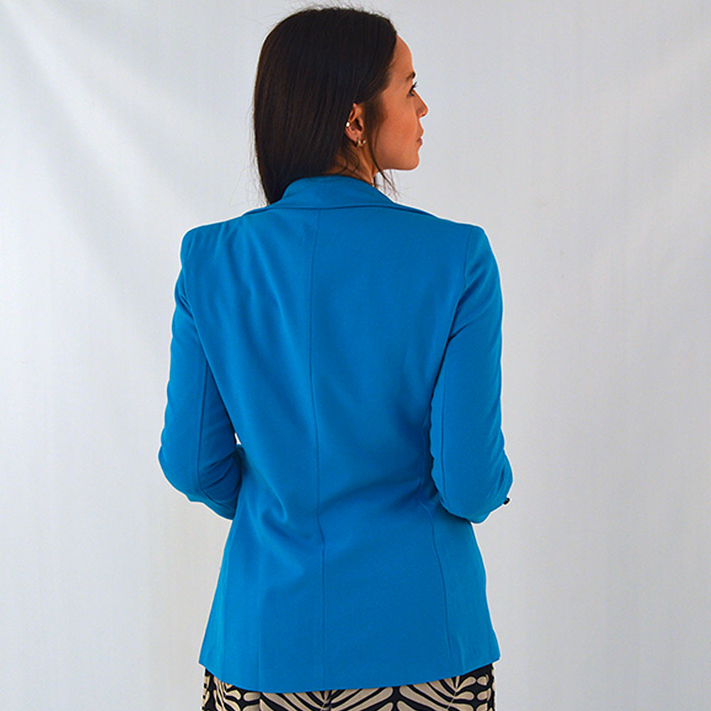 Blazer Sem Fechamento Donna Ritz Cor Turquesa - Foto 2