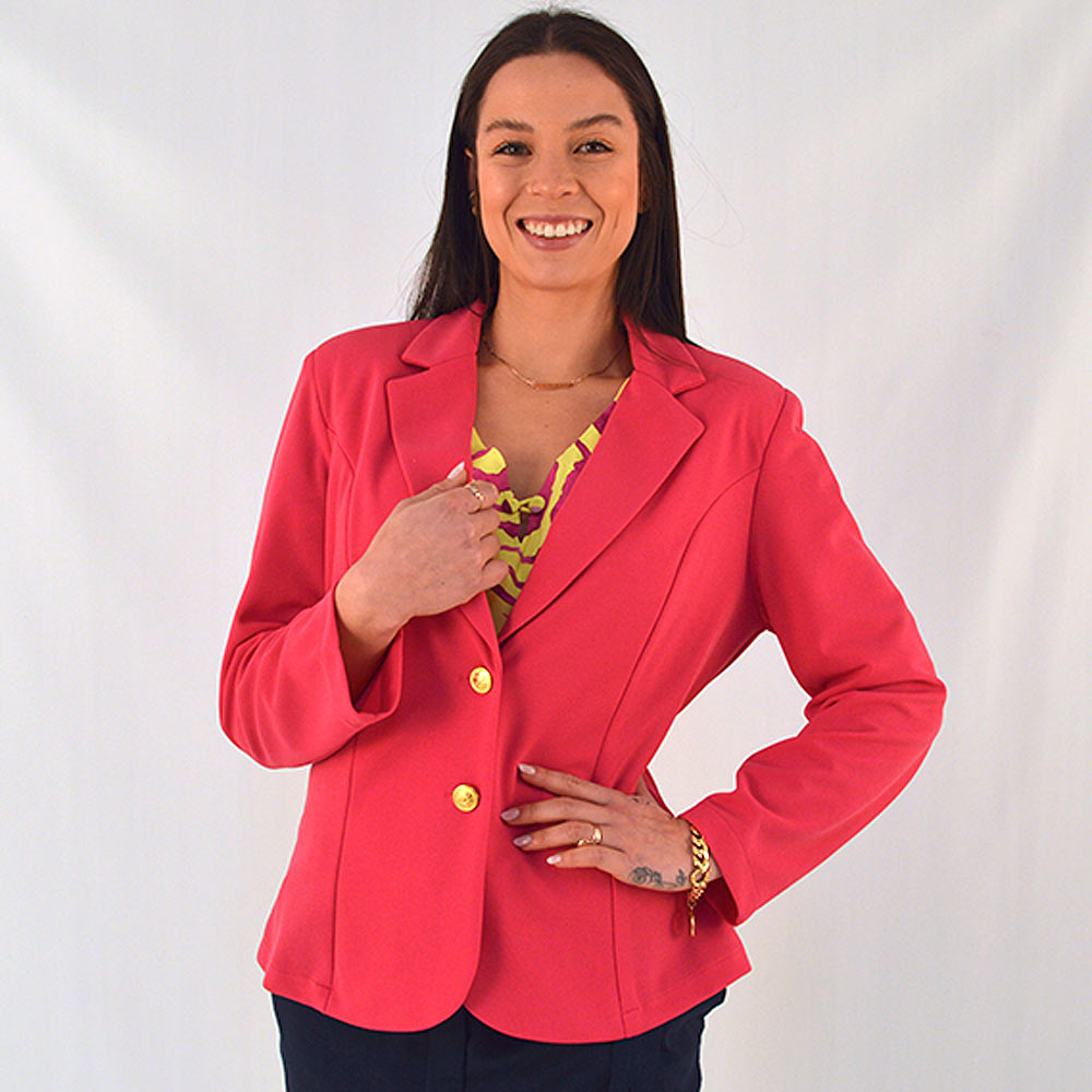 Blazer Plus Size Globe Pink - Foto 1