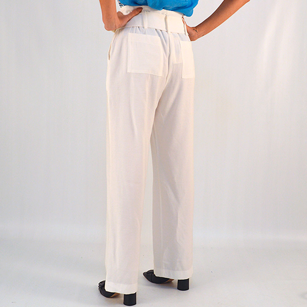 Cala Wide Leg Alfaiataria Off White Alpelo - Foto 2
