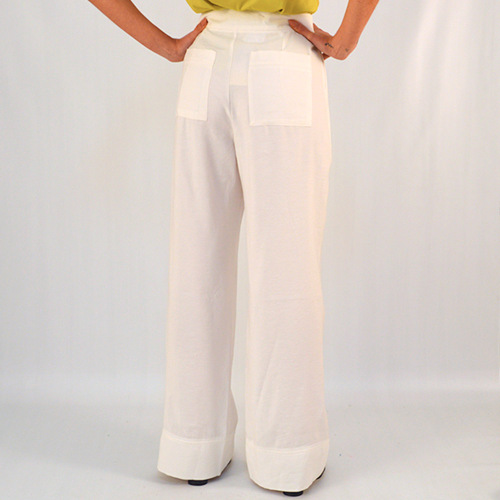 Cala Wide Leg Alfaiataria Cor Off White Alpelo - Foto 3