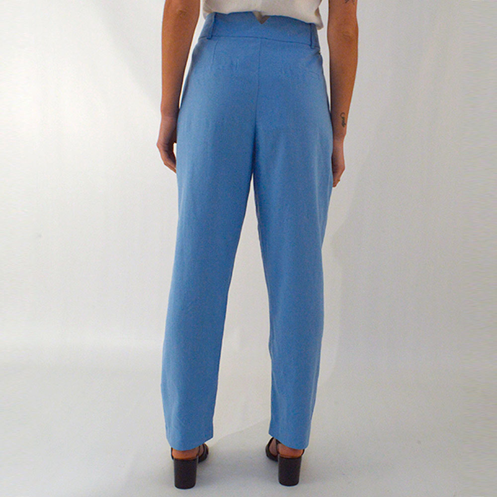 Cala Skinny Em Linho Com Detalhe Lapela Lez a Lez  - Foto 3