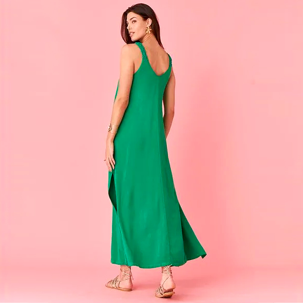 Vestido Longo Ala Macram Verde Reserva Natural  - Foto 3