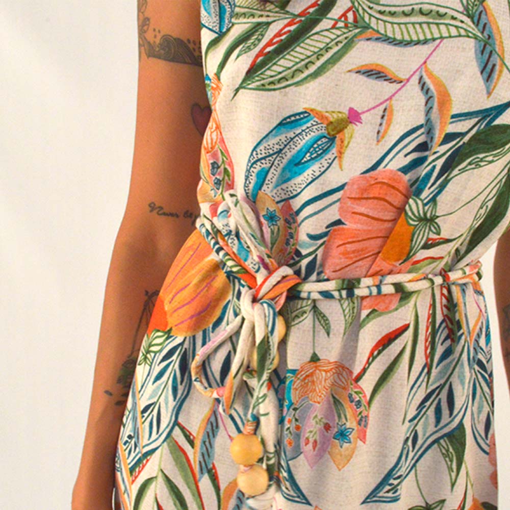 Vestido Curto Estampado Jardim Reserva Natural  - Foto 3