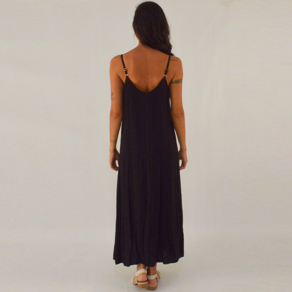 Vestido De Alcinha Longo Preto Declari  - Foto 2