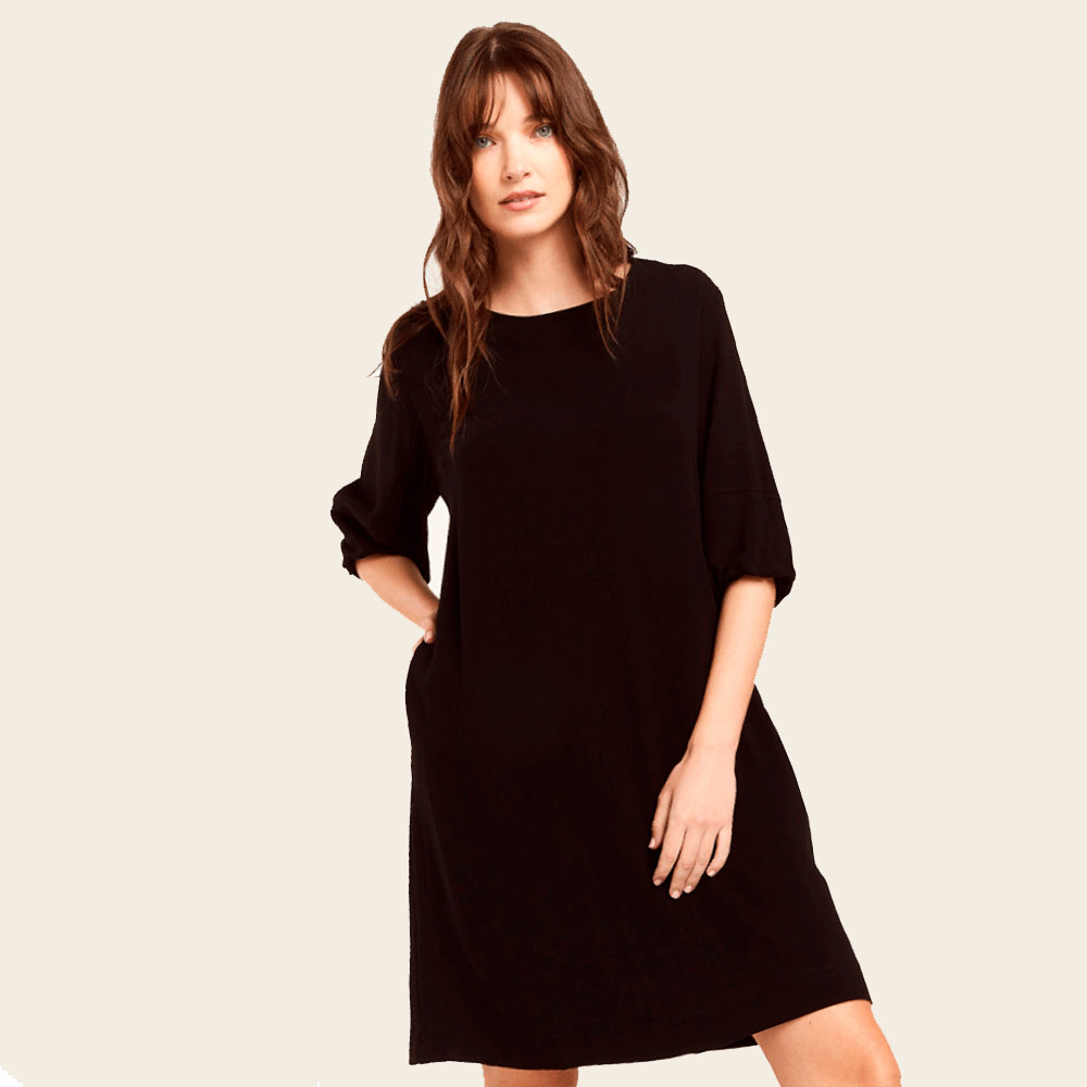 Vestido Curto Viscolinho Preto Declari  - Foto 1