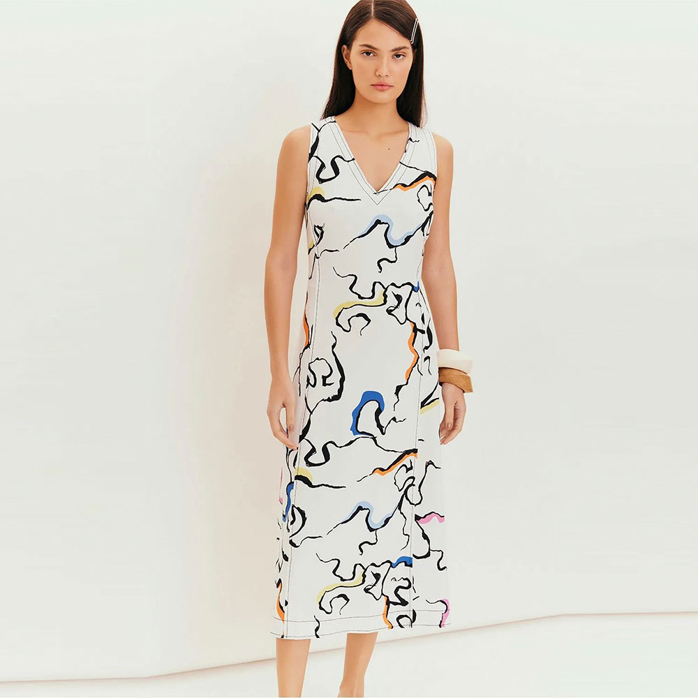 Vestido Midi Estampa Orgnica Lucidez  - Foto 2