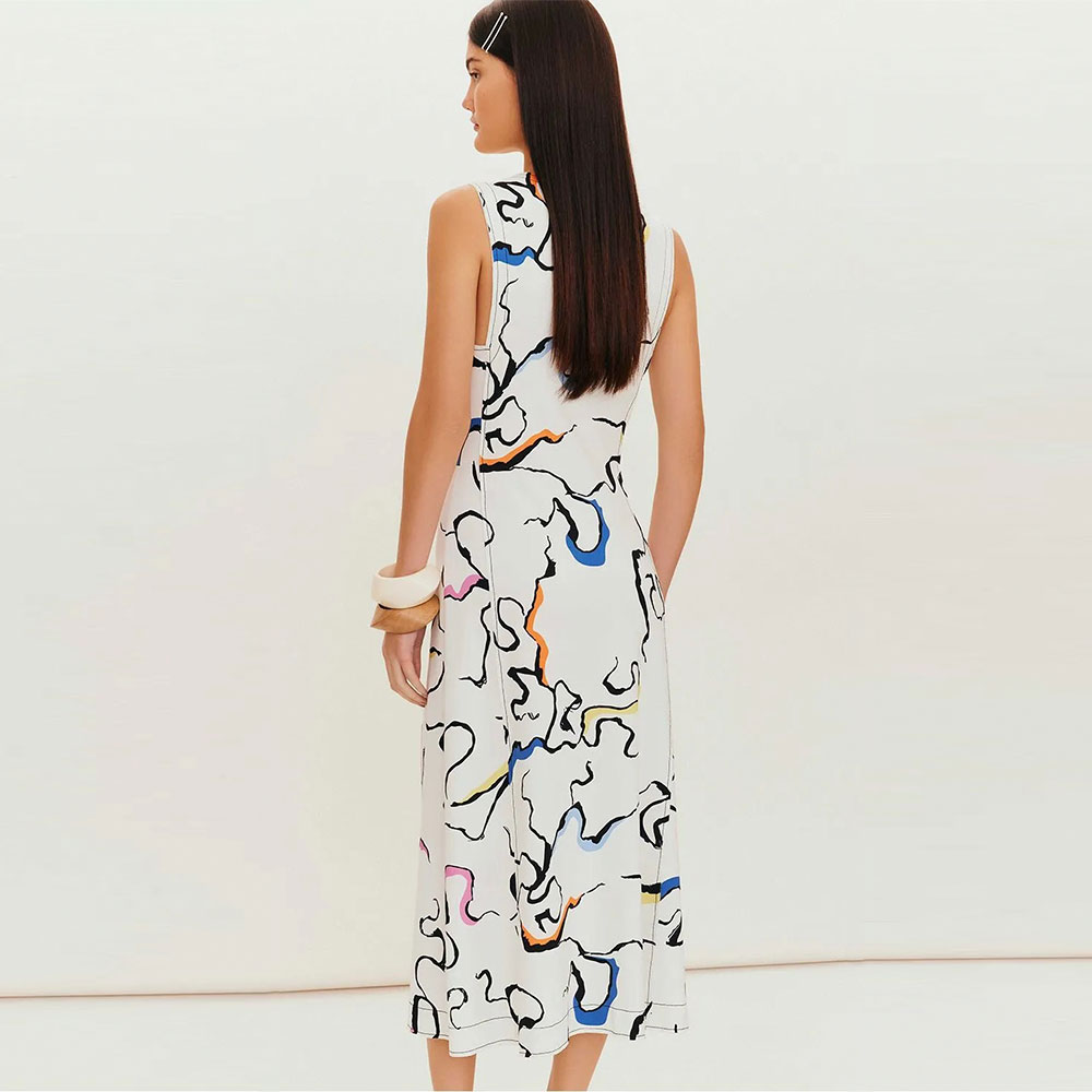 Vestido Midi Estampa Orgnica Lucidez  - Foto 3