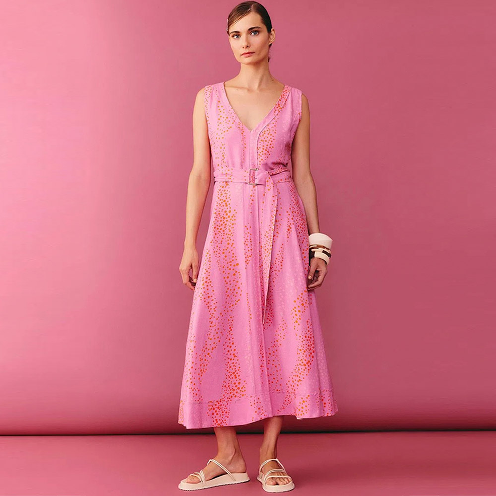 Vestido Midi Rosa Peonia Lucidez  - Foto 1